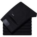 Wthinlee New Business Men's Jeans Casual Straight Stretch Fashion Classic Blue Black Work Denim Pant Trousers Male  Clothing