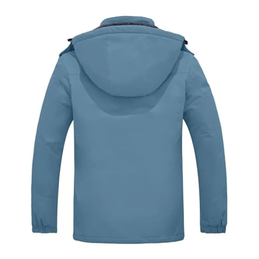 wantdo Women's Mountain Waterproof Ski Jacket Windproof Rain Jacket Winter Warm Hooded Coat