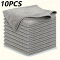 5-20Pcs Light Gray Microfiber Kitchen Towels, Ultra Absorbent Soft Cleaning Cloths, Stain Remover Dish Cloths Set