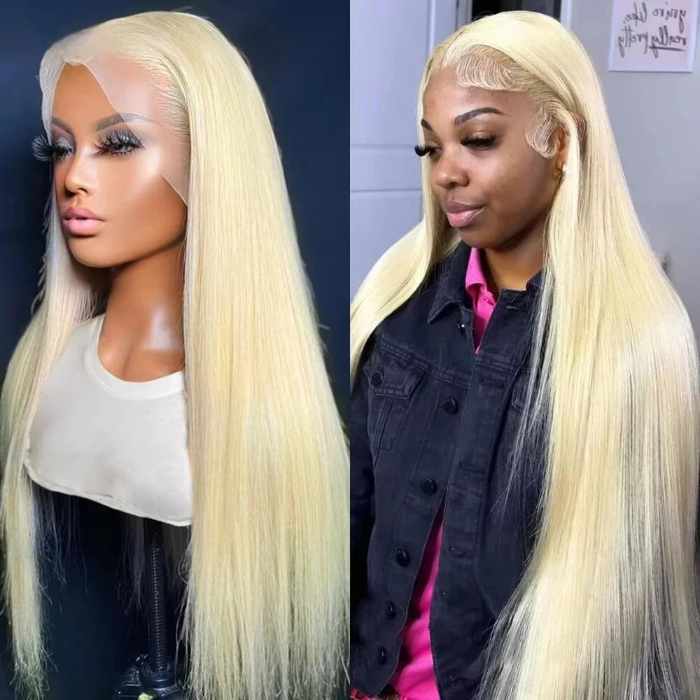 30 40 Inch 613 Blonde Lace Front Bone Straight Human Hair Wigs 13x4 13x6 HD Lace Frontal Wig Pre Plucked 200 Density
