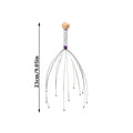 1PC Octopus Head Massager Stainless Steel Engraved Head Relaxer Brain Massage Claw Scalp Scratcher Itch Reliever Random Color